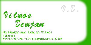 vilmos demjan business card