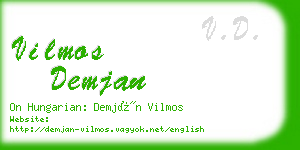 vilmos demjan business card